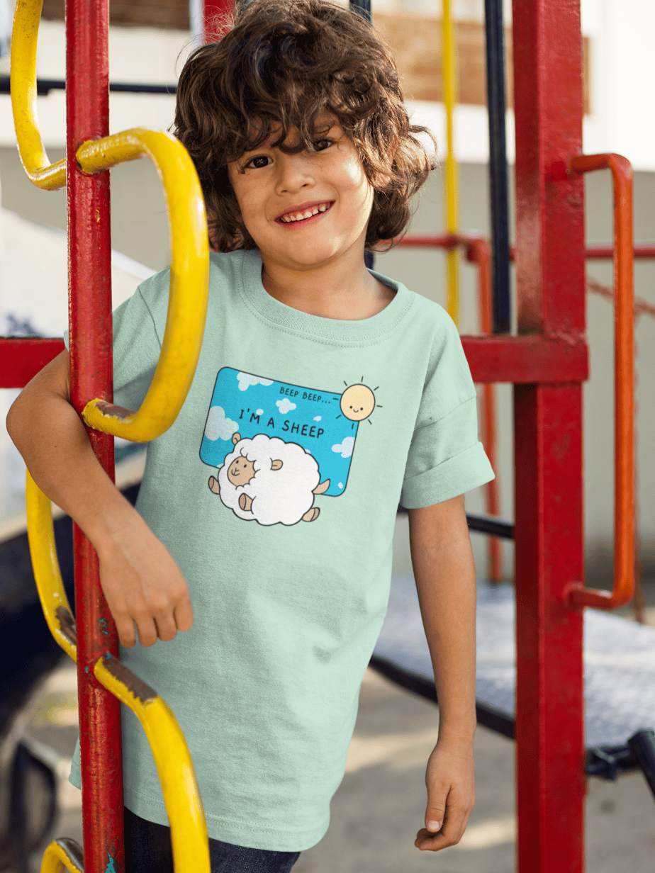 beep beep i am sheep round neck 100% cotton t shirt (copy)