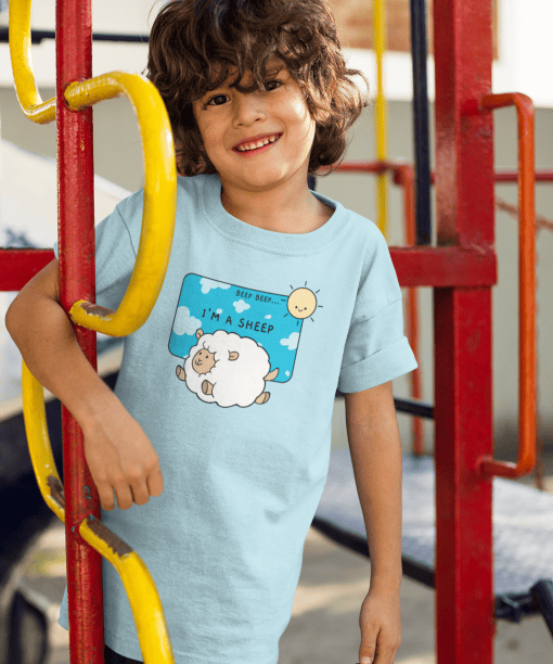 beep beep i am sheep round neck 100% cotton t shirt (copy)