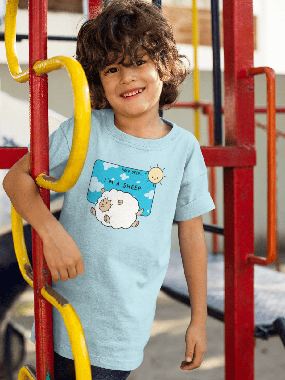 beep beep i am sheep round neck 100% cotton t shirt (copy)