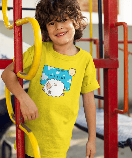 beep beep i am sheep round neck 100% cotton t shirt (copy)