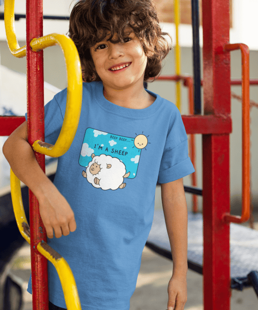 beep beep i am sheep round neck 100% cotton t shirt (copy)