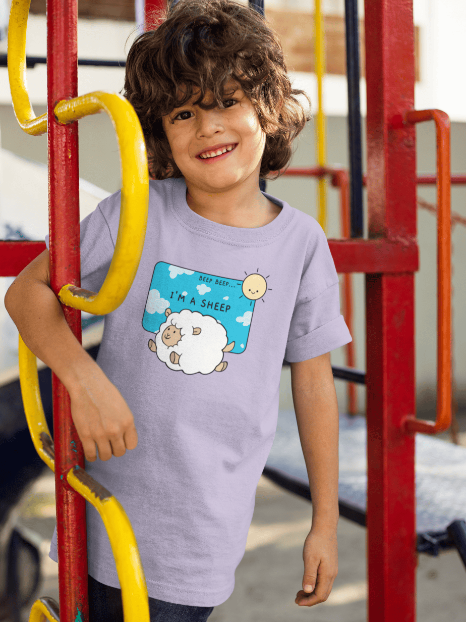 beep beep i am sheep round neck 100% cotton t shirt (copy)