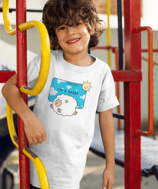 beep beep i am sheep round neck 100% cotton t shirt (copy)