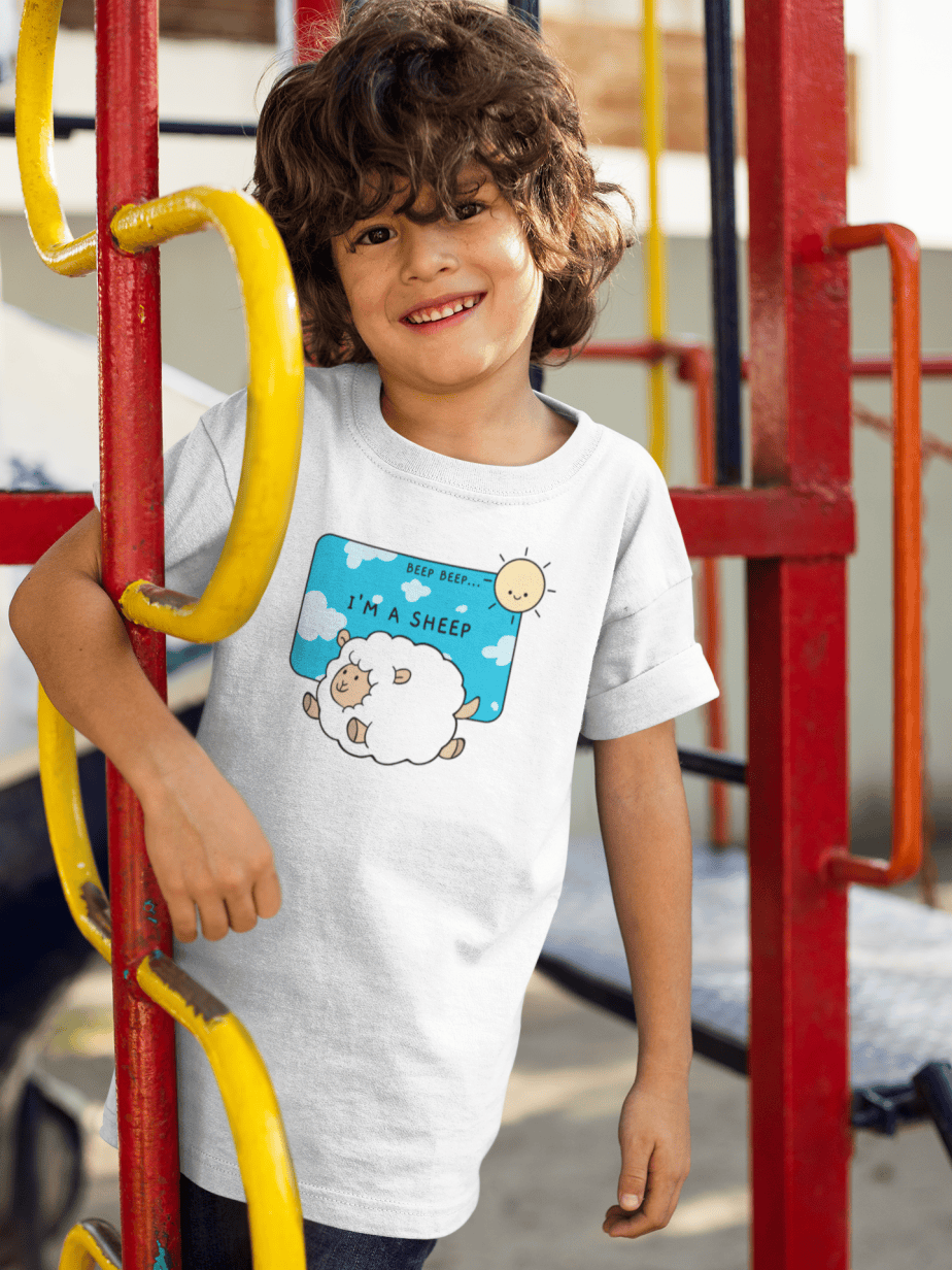 beep beep i am sheep round neck 100% cotton t shirt (copy)
