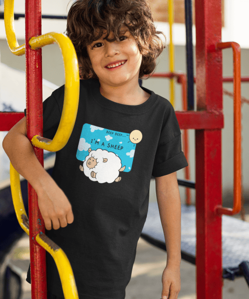 beep beep i am sheep round neck 100% cotton t shirt (copy)