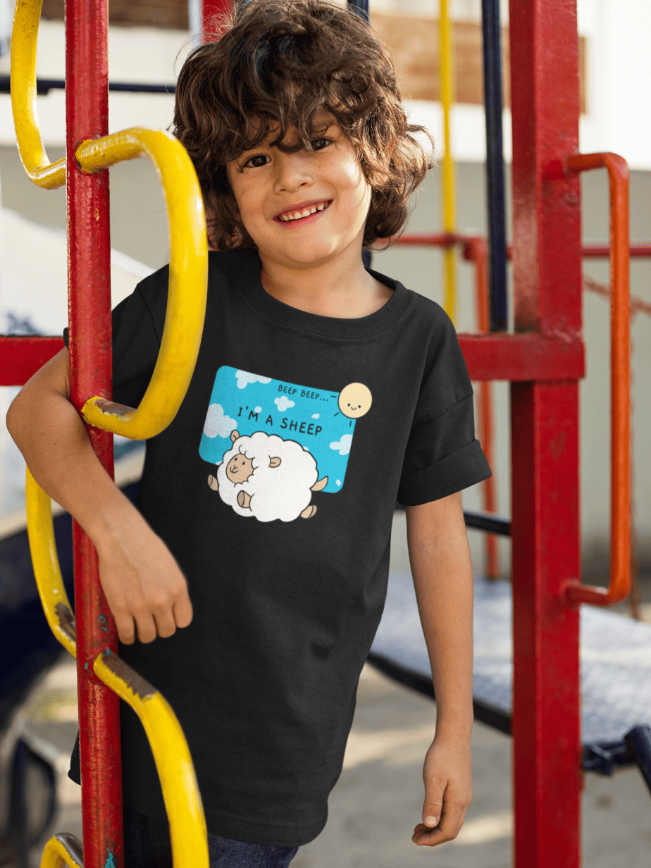 beep beep i am sheep round neck 100% cotton t shirt (copy)