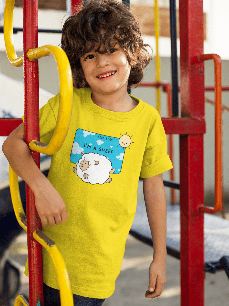 beep beep i am sheep round neck 100% cotton t shirt (copy)