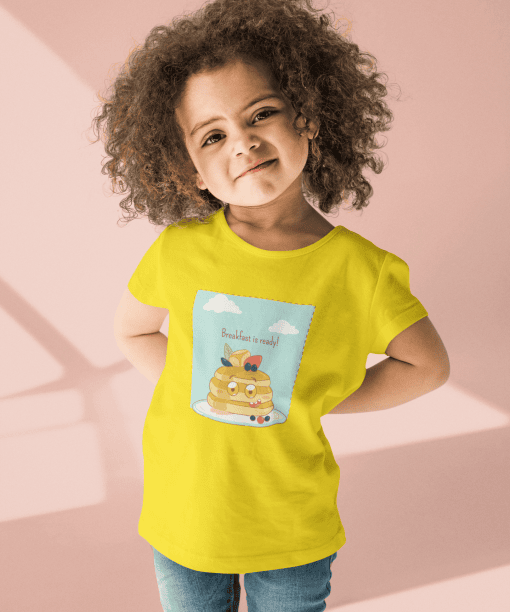breakfast is ready! round neck 100% cotton t shirt