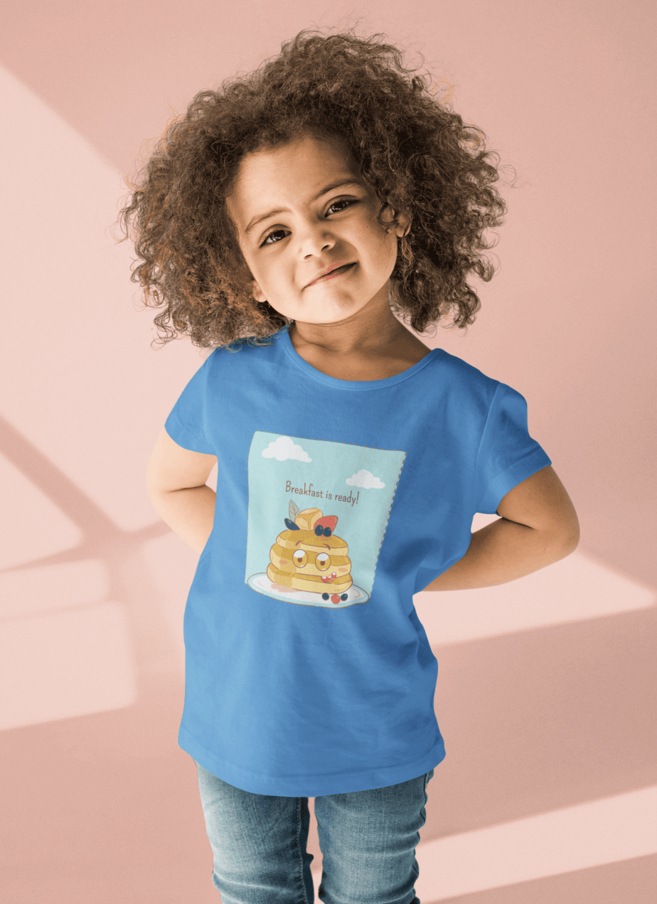breakfast is ready! round neck 100% cotton t shirt