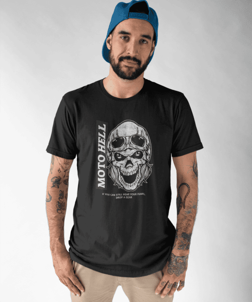 moto hell half sleeve unisex cotton t shirt