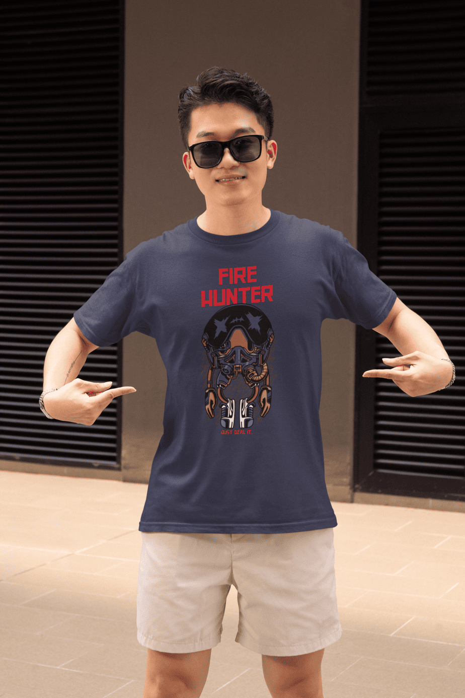 fire hunter half sleeve unisex cotton t shirt