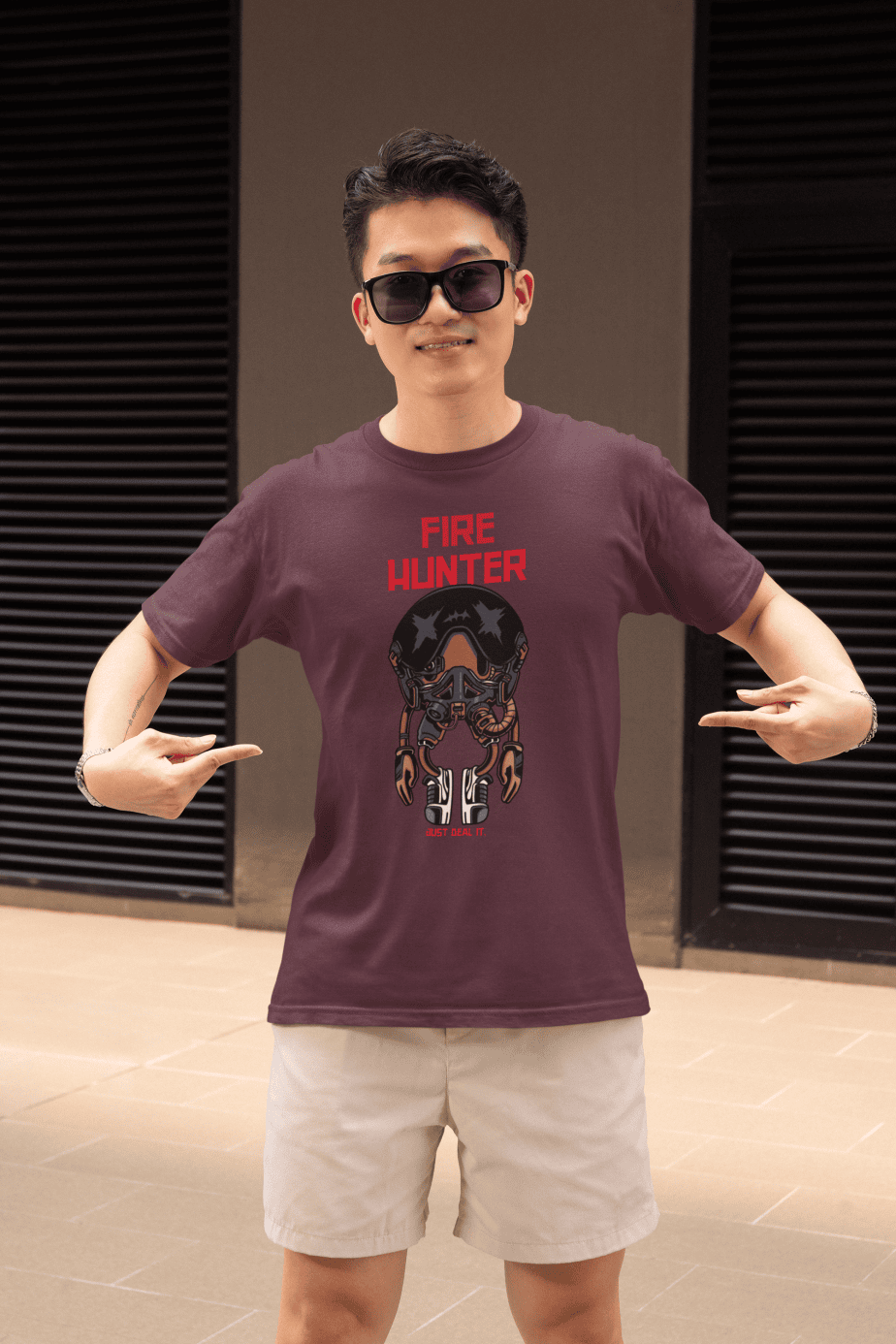 fire hunter half sleeve unisex cotton t shirt