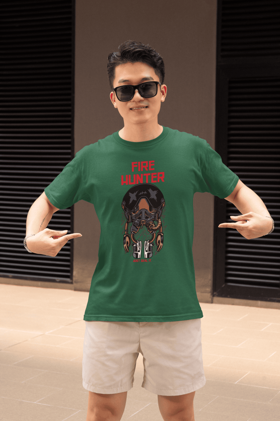 fire hunter half sleeve unisex cotton t shirt