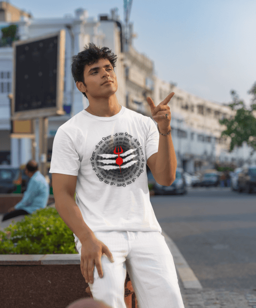 om namah shivay half sleeve unisex cotton t shirt