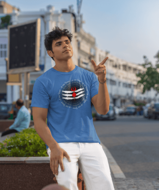 om namah shivay half sleeve unisex cotton t shirt