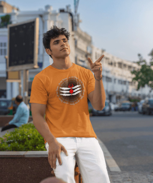 om namah shivay half sleeve unisex cotton t shirt