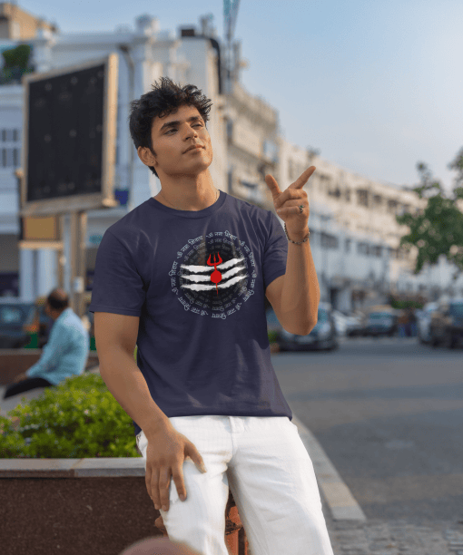 om namah shivay half sleeve unisex cotton t shirt