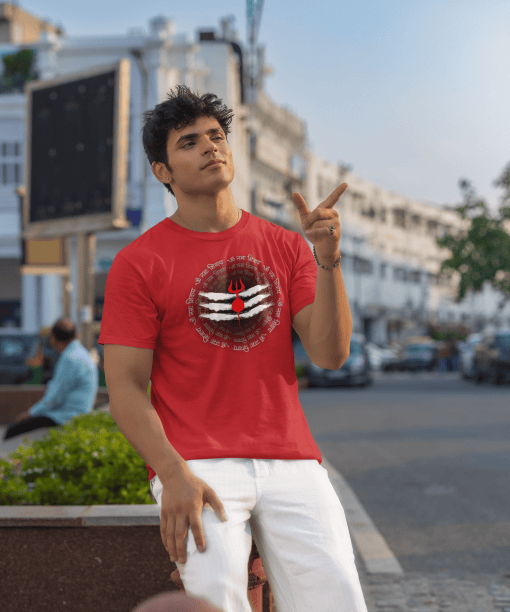 om namah shivay half sleeve unisex cotton t shirt