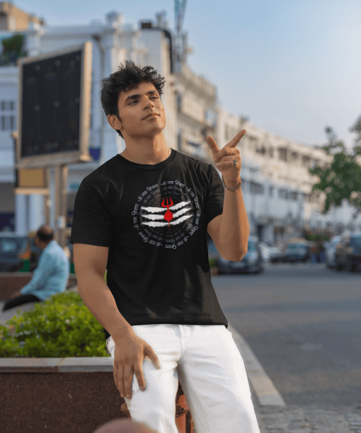 om namah shivay half sleeve unisex cotton t shirt