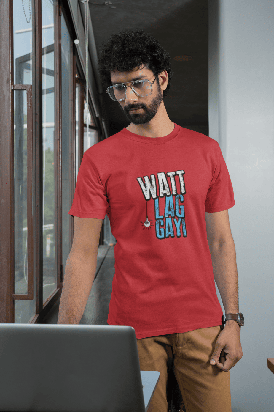 watt lag gayi half sleeve unisex cotton t shirt