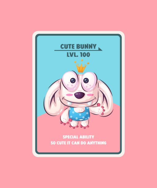 cute bunny round neck 100% cotton t shirt