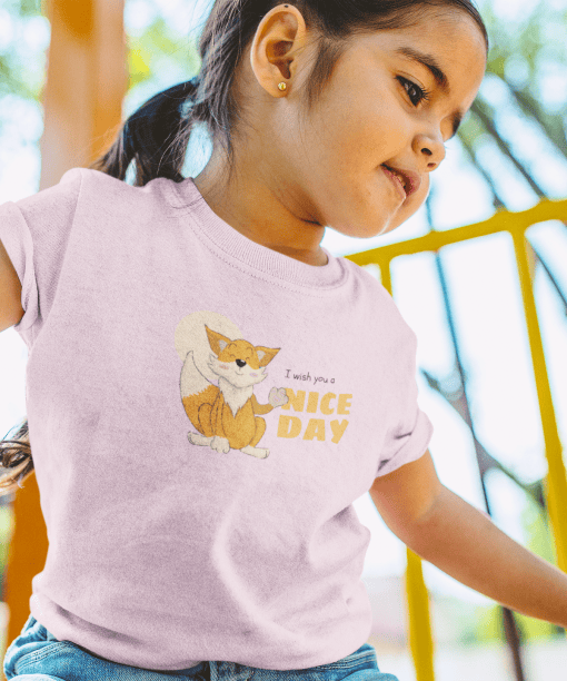 i wish you a nice day round neck 100% cotton t shirt