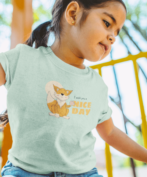 i wish you a nice day round neck 100% cotton t shirt