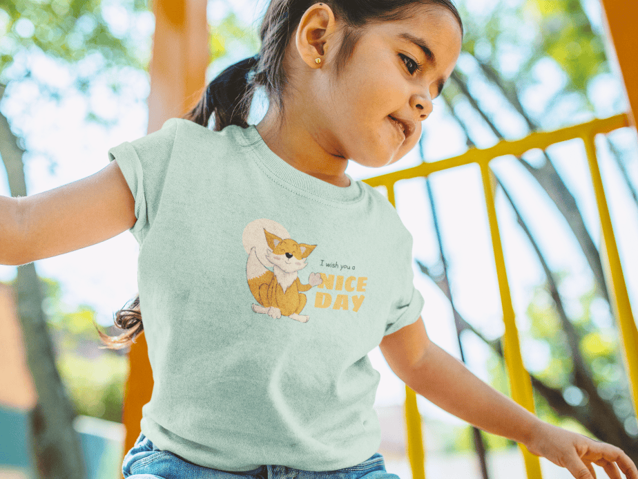 i wish you a nice day round neck 100% cotton t shirt