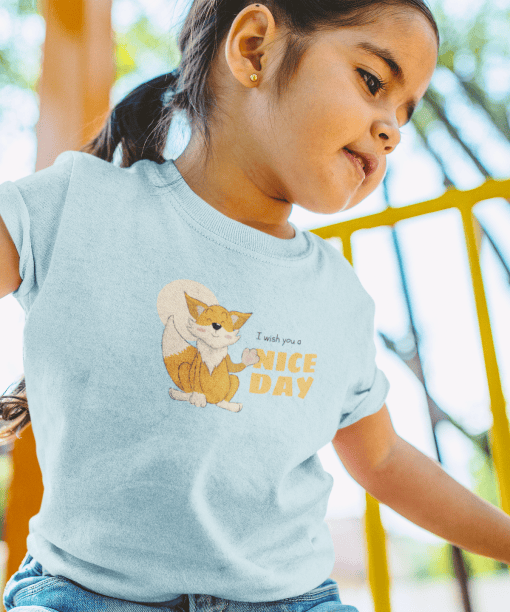 i wish you a nice day round neck 100% cotton t shirt