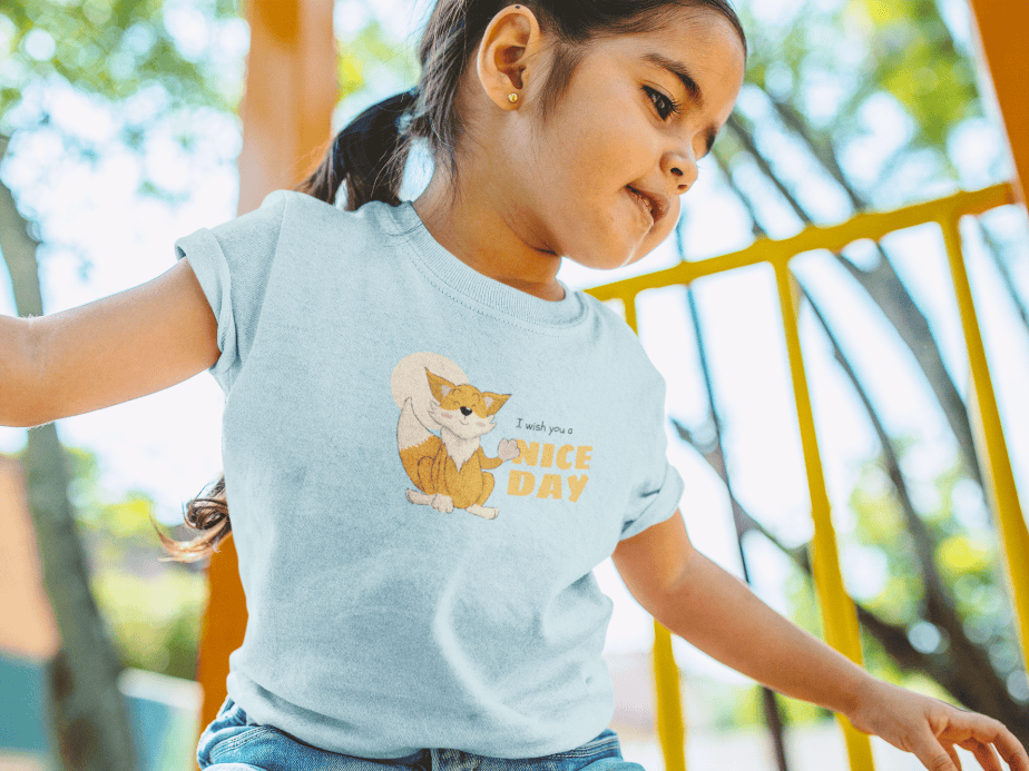 i wish you a nice day round neck 100% cotton t shirt