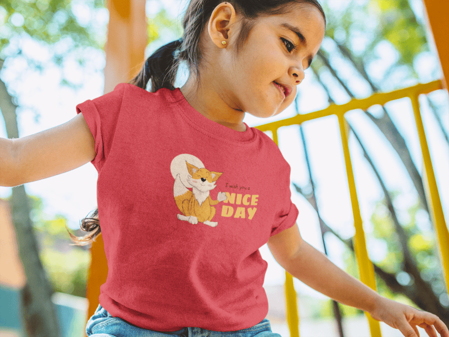 i wish you a nice day round neck 100% cotton t shirt