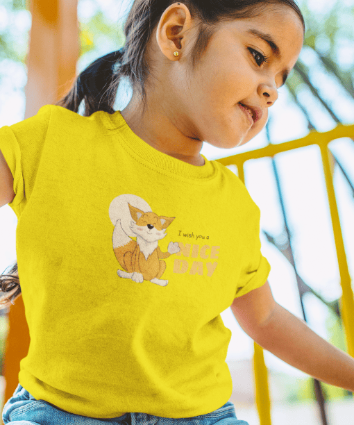 i wish you a nice day round neck 100% cotton t shirt