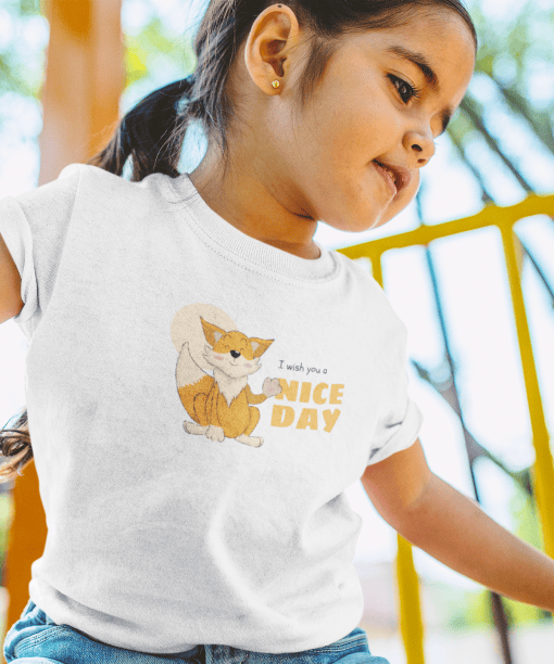 i wish you a nice day round neck 100% cotton t shirt