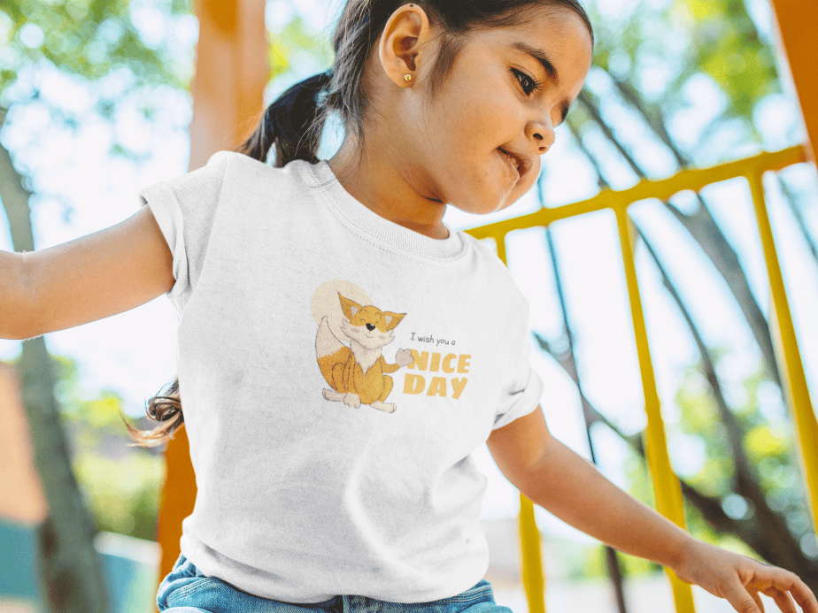 i wish you a nice day round neck 100% cotton t shirt