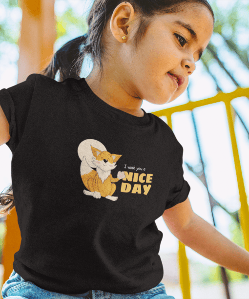 i wish you a nice day round neck 100% cotton t shirt