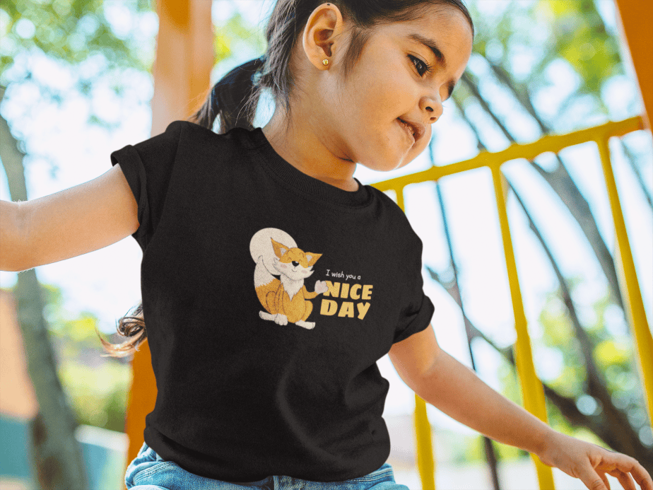 i wish you a nice day round neck 100% cotton t shirt