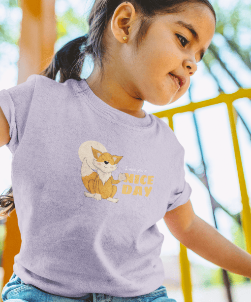i wish you a nice day round neck 100% cotton t shirt