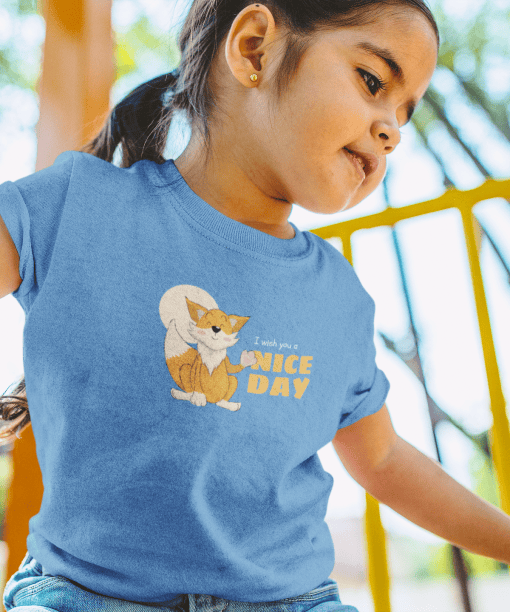 i wish you a nice day round neck 100% cotton t shirt