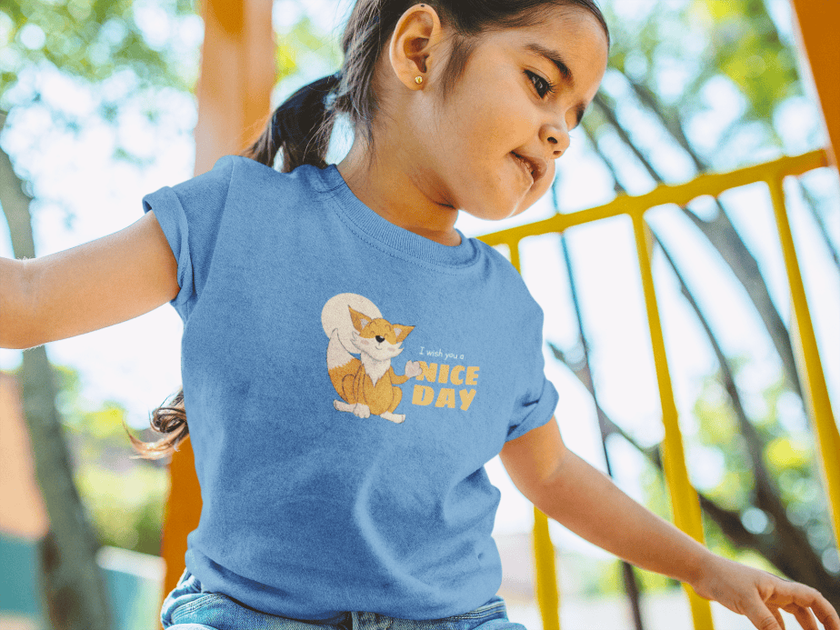 i wish you a nice day round neck 100% cotton t shirt