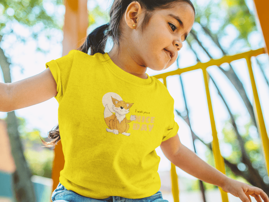 i wish you a nice day round neck 100% cotton t shirt