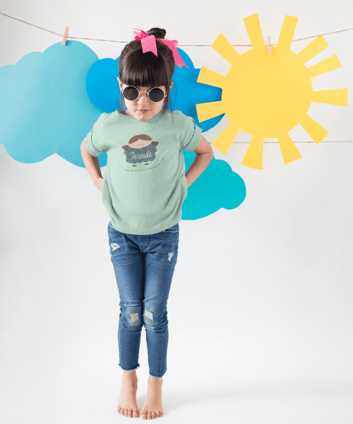 threads boutique round neck 100% cotton t shirt
