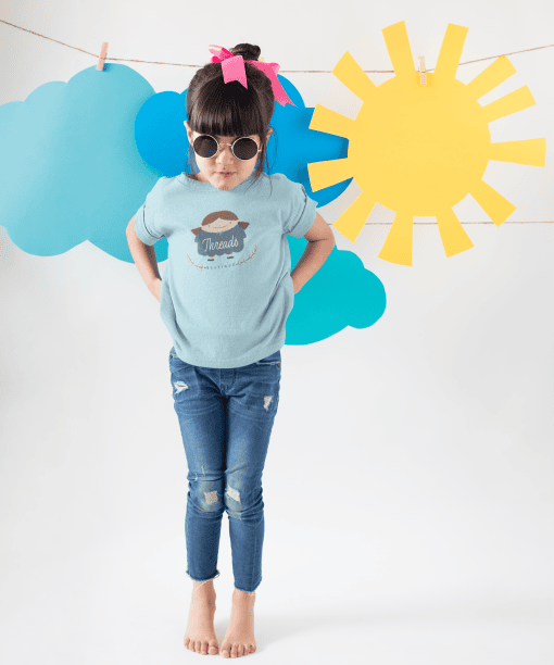 threads boutique round neck 100% cotton t shirt