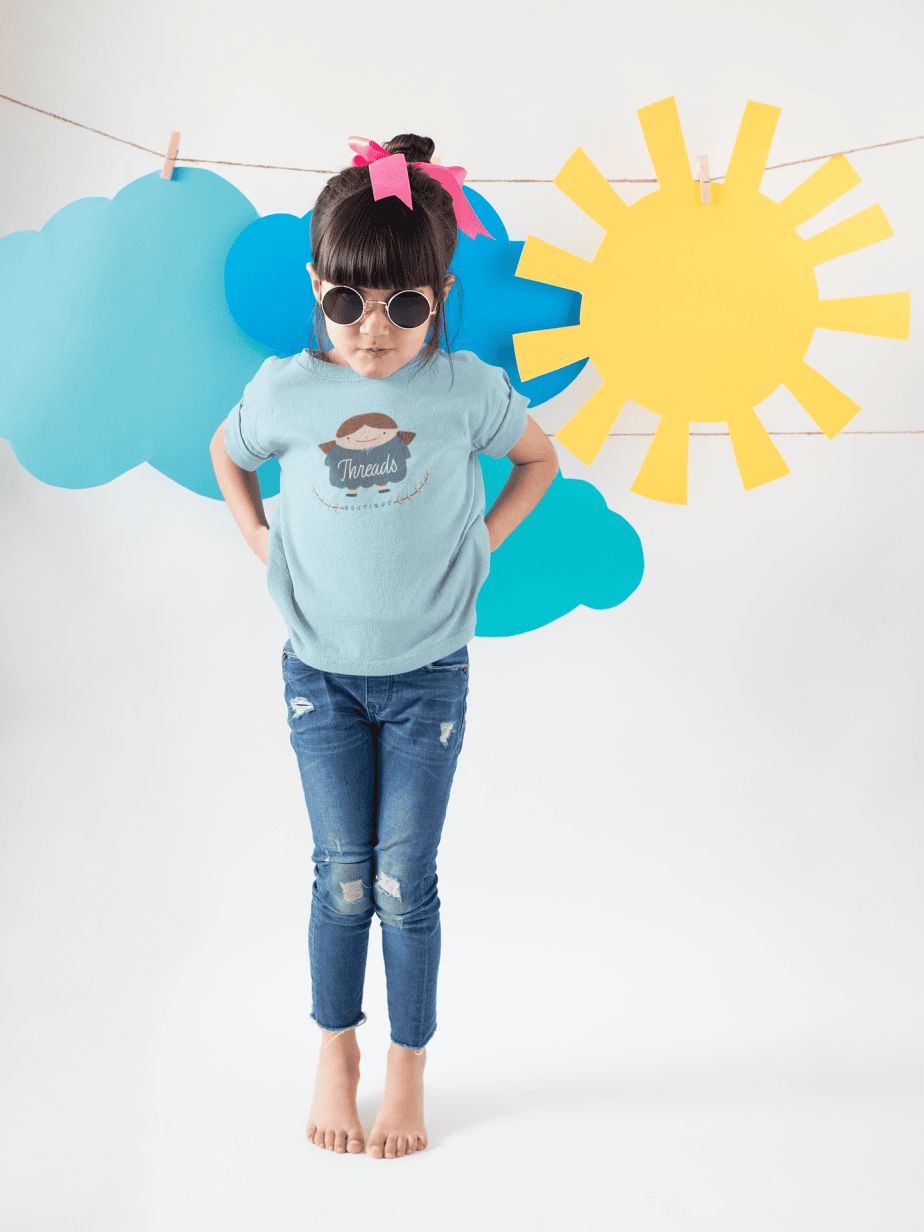 threads boutique round neck 100% cotton t shirt