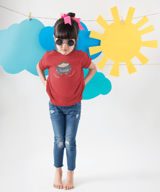 threads boutique round neck 100% cotton t shirt
