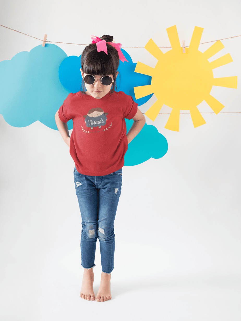 threads boutique round neck 100% cotton t shirt