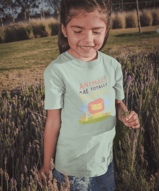 animals are totally raresome round neck 100% cotton t shirt