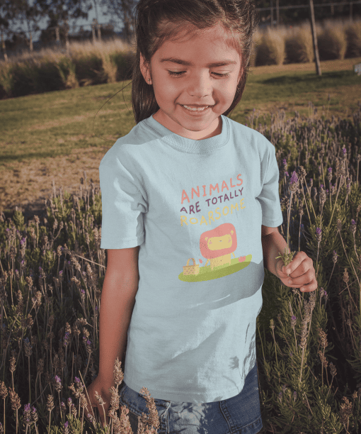 animals are totally raresome round neck 100% cotton t shirt