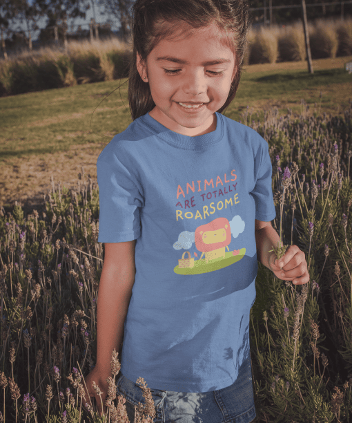 animals are totally raresome round neck 100% cotton t shirt