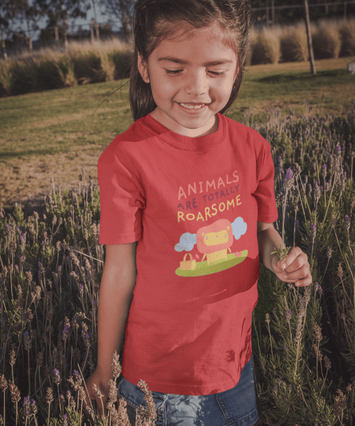 animals are totally raresome round neck 100% cotton t shirt