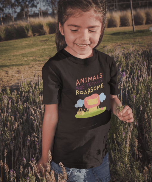 animals are totally raresome round neck 100% cotton t shirt